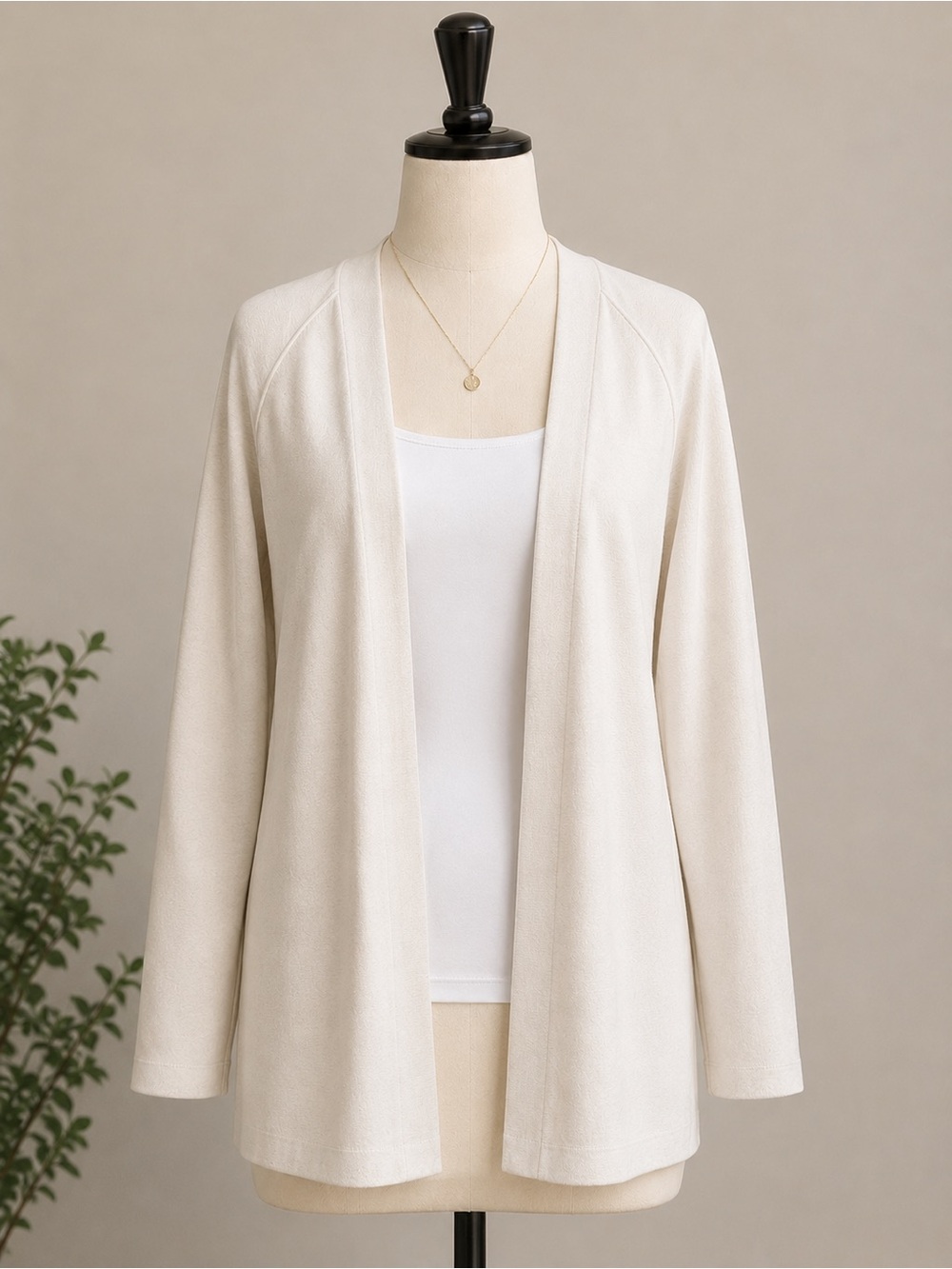 Banana Republic Open-Front Cream Women's Sweater Cardigan